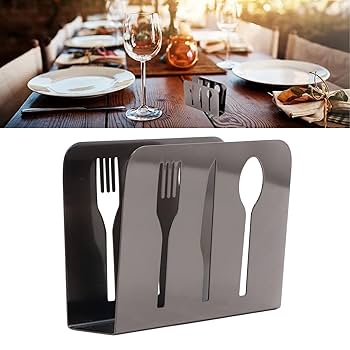 Amazon.com: Metal Napkin Holder with Knife/Fork Cutout